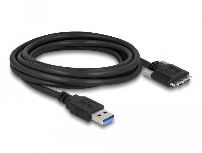 Delock Usb 5 Gbps Cable Typ-A Stecker Zu Typ Micro-B Stecker Mit Schrauben 3 M
