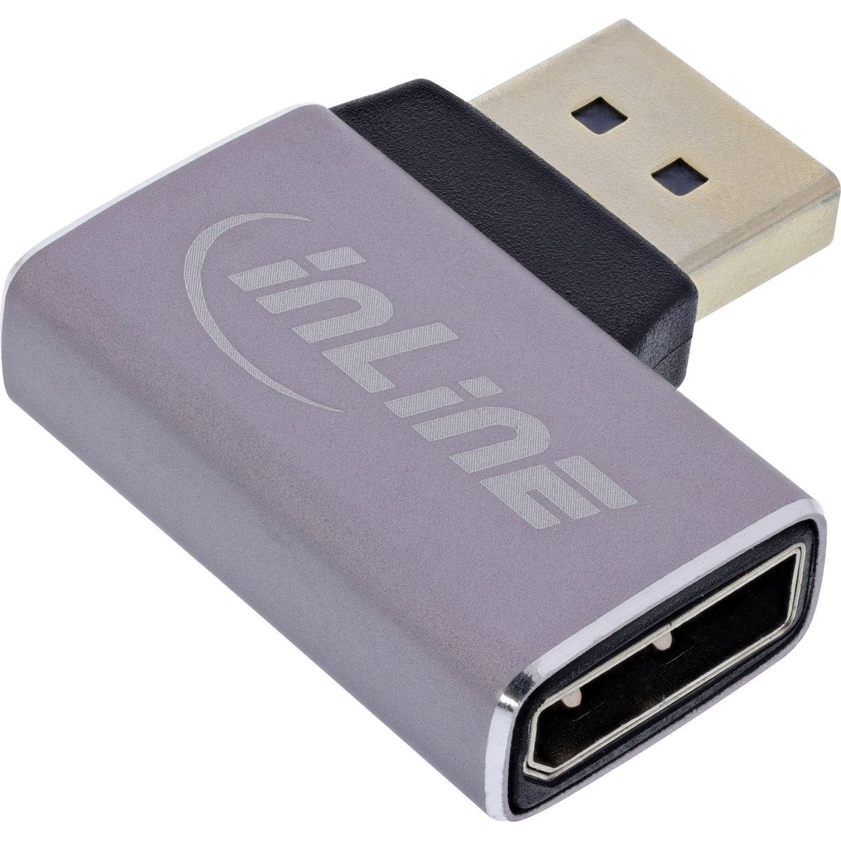 Inline® Displayport 1.4 Adapter, Displayport Macho / Female, 90° Right, 8k Uhd