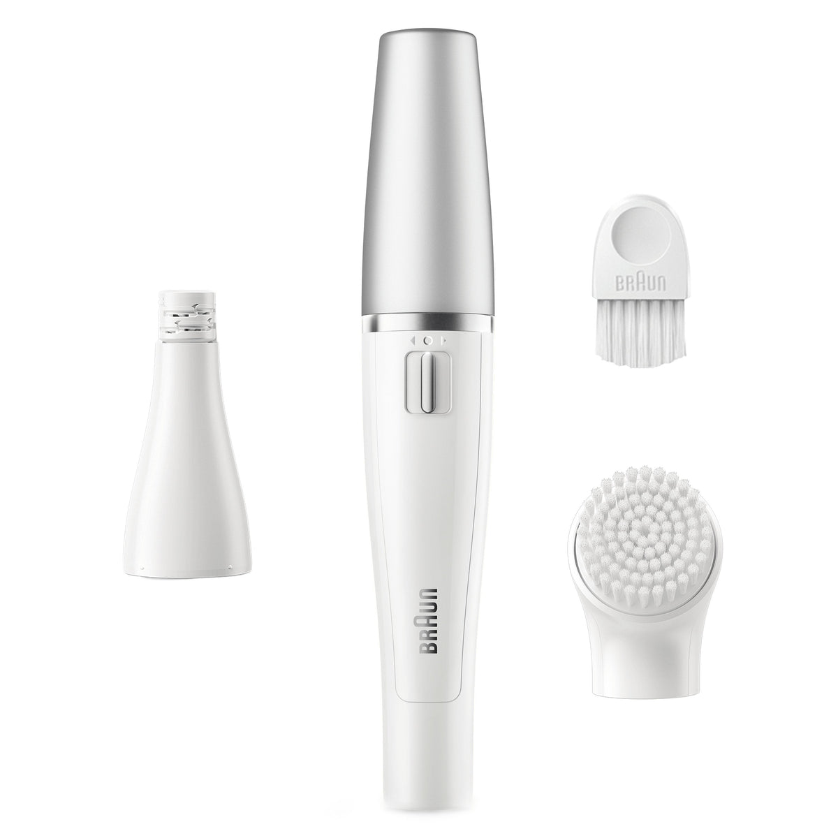 Braun Face Se810 Facial Epilator & Cleansing Brush, White Silver