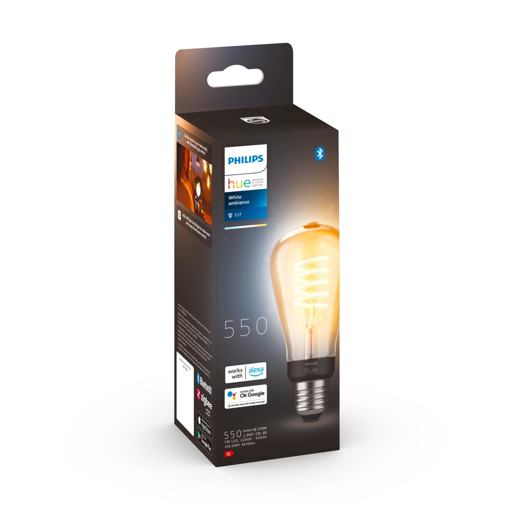 Philips Hue - E27 Filament St64 - White Ambiance 929002477701