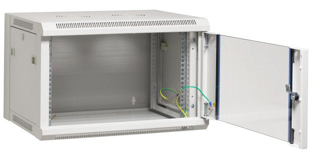 19" Wandgehäuse Flat Pack 12he, Tiefe 450 Mm, Grau