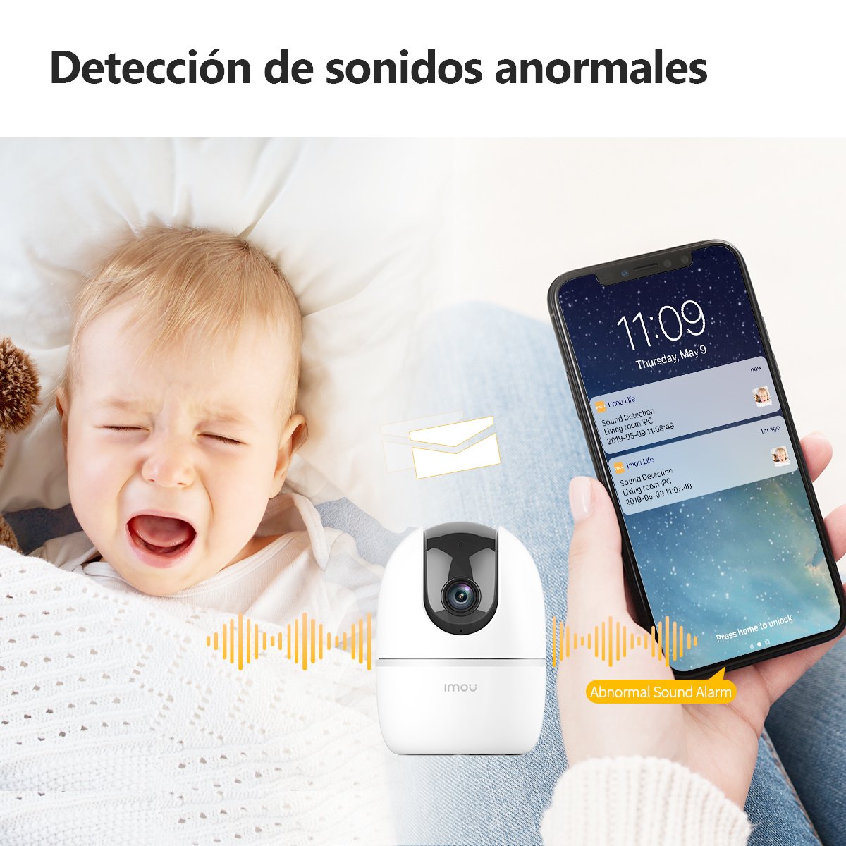 Camara Ip Wifi Imou A1 4mp 4mp/Wifi+Ethernet/Audio Bidireccional/H265 Ipc-A42p-B-V2-Imou