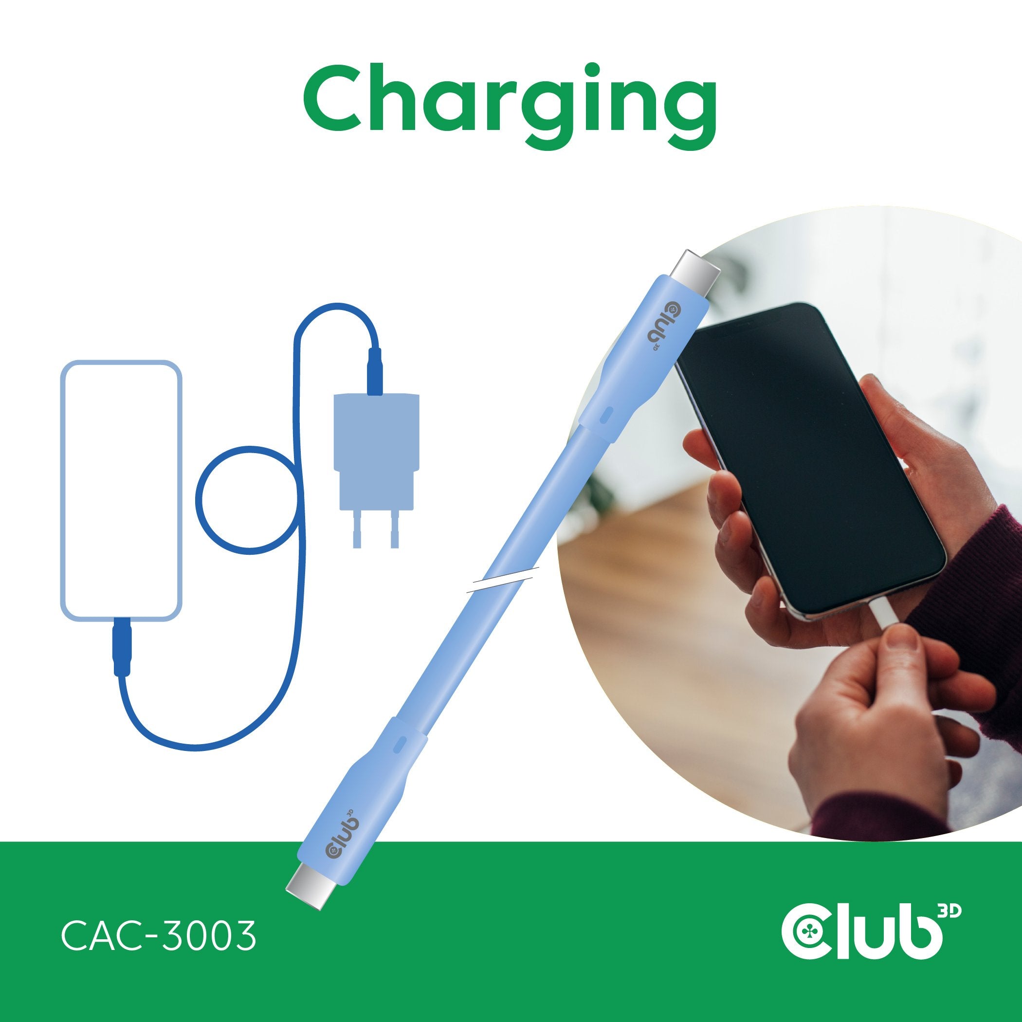 EAN 8719214472948 - CLUB3D CAC-3003 cable USB USB4 Gen 3x2 2 m USB C Azul imagen 4