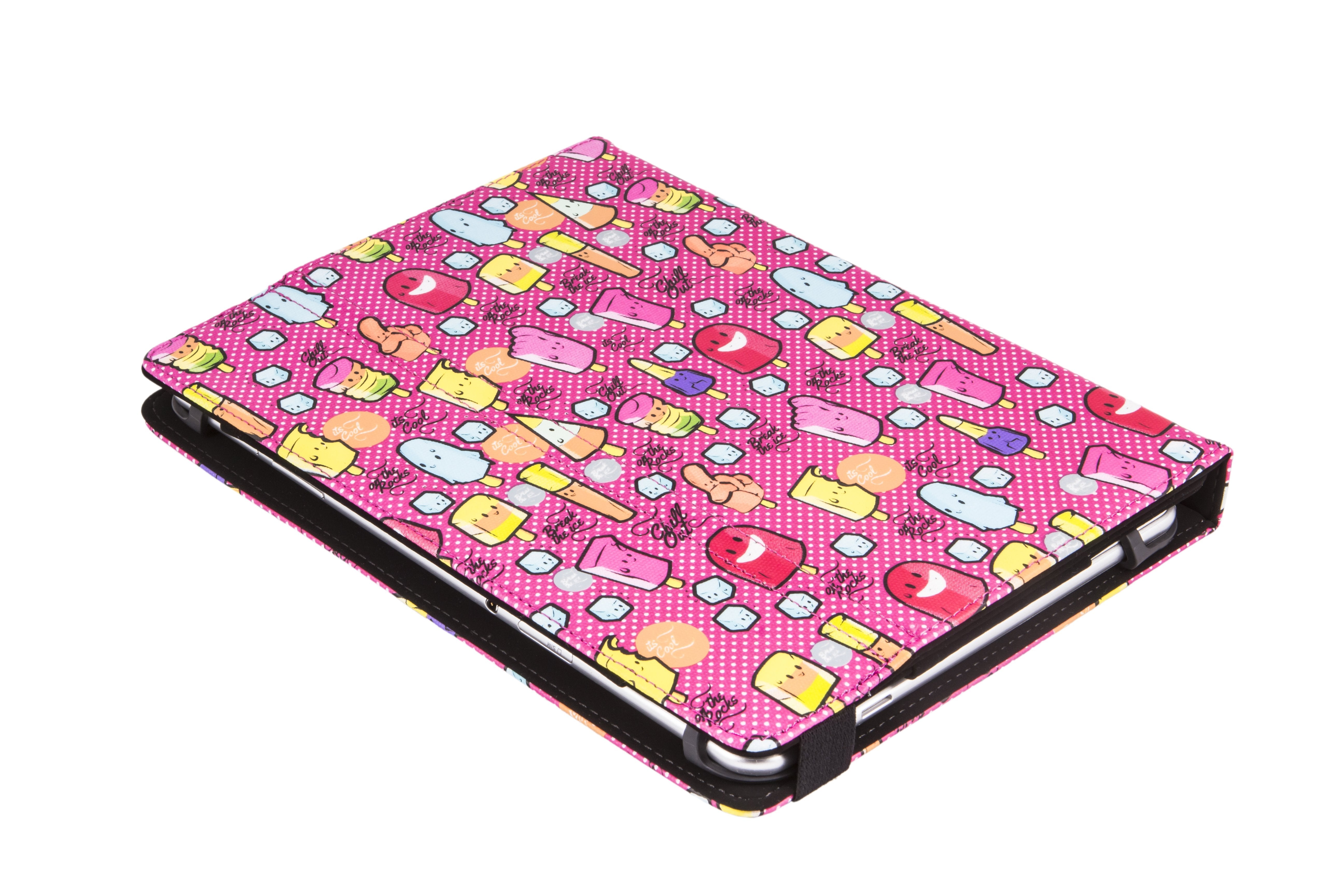 Funda Universal Silver Ht Para Tablet 9-10.1" Cool Ice Pop Rojo Puntos Blancos