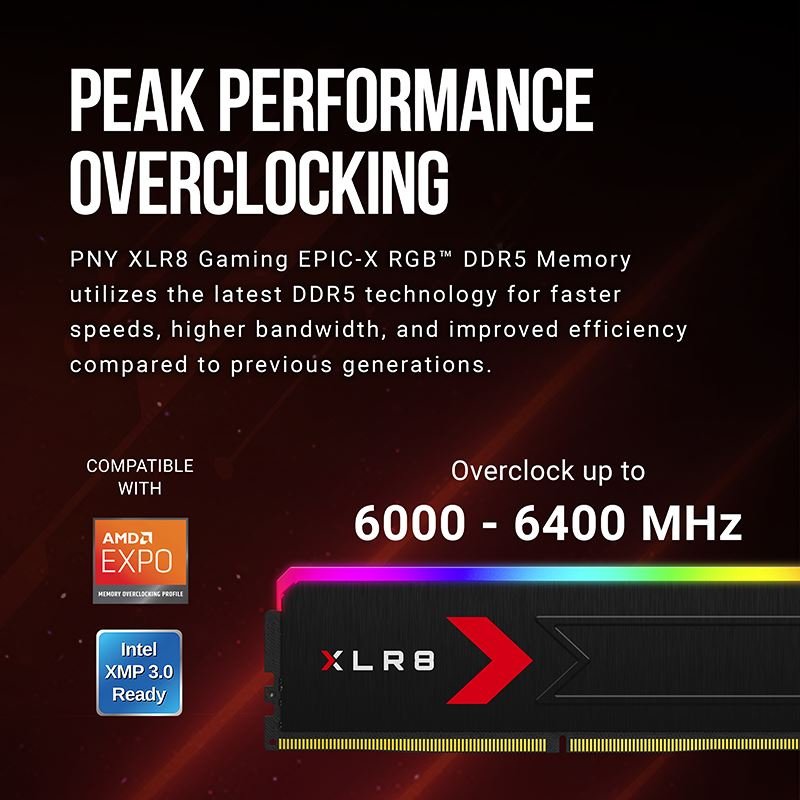 EAN 3536403400453 - PNY MD32GK2D5600036XRGB módulo de memoria 32 GB 2 x 16 GB DDR5 imagen 6