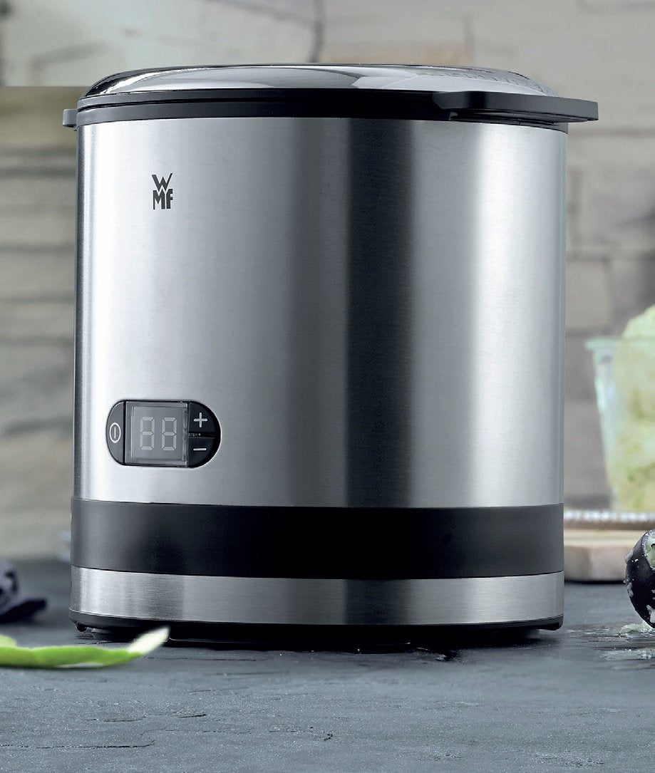 Wmf Kitchenminis - Heladera 3 En 1, Yogur Helado, Sorbete, Helado, 12 W, Acero Inoxidable