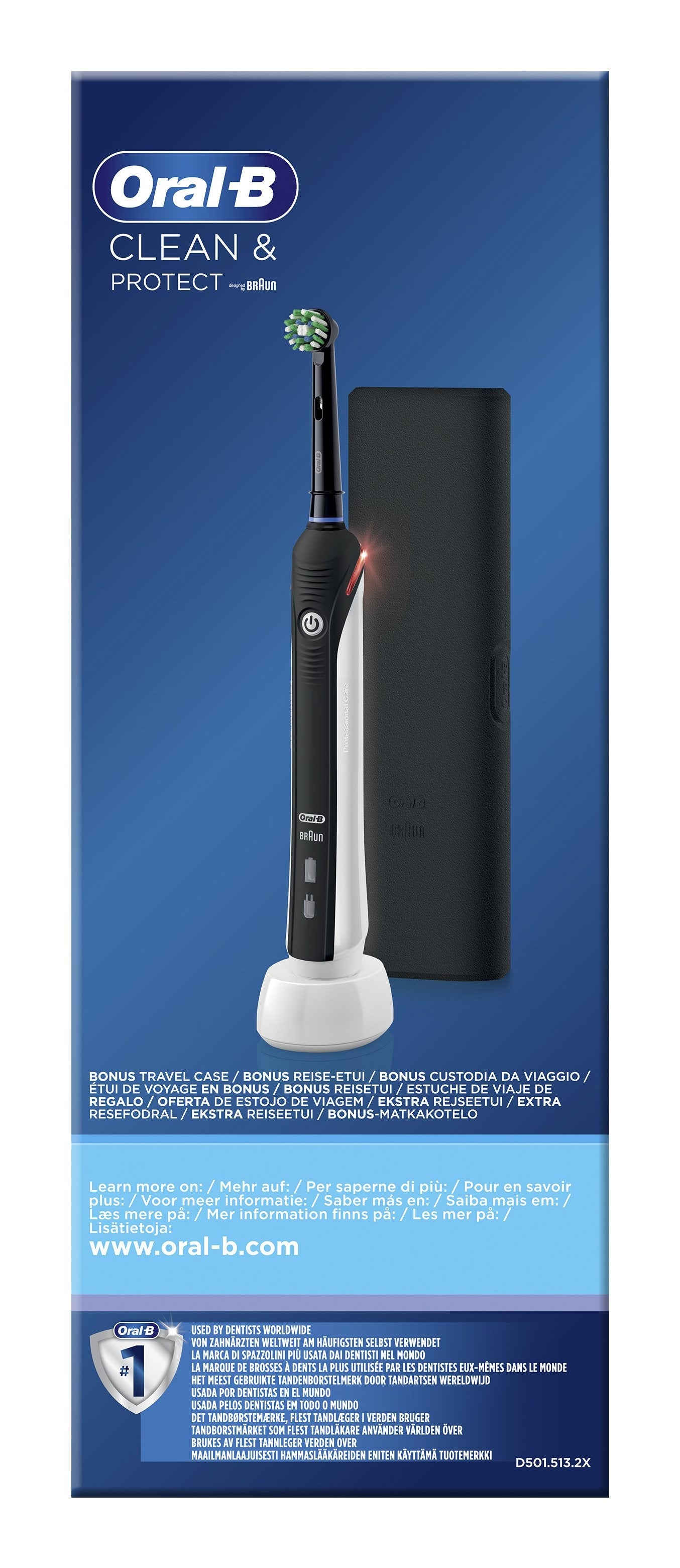 Oral-B Pro 2 Clean & Protect ZahnbRste Schwarz