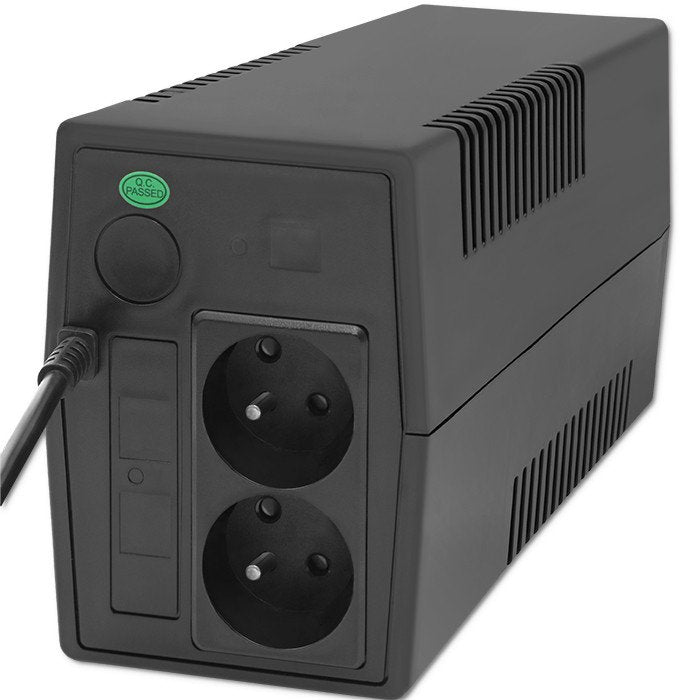 EAN 5901878537733 - Qoltec 53773 sistema de alimentación ininterrumpida (UPS) Línea interactiva 0,85 kVA 480 W 1 salidas AC imagen 2