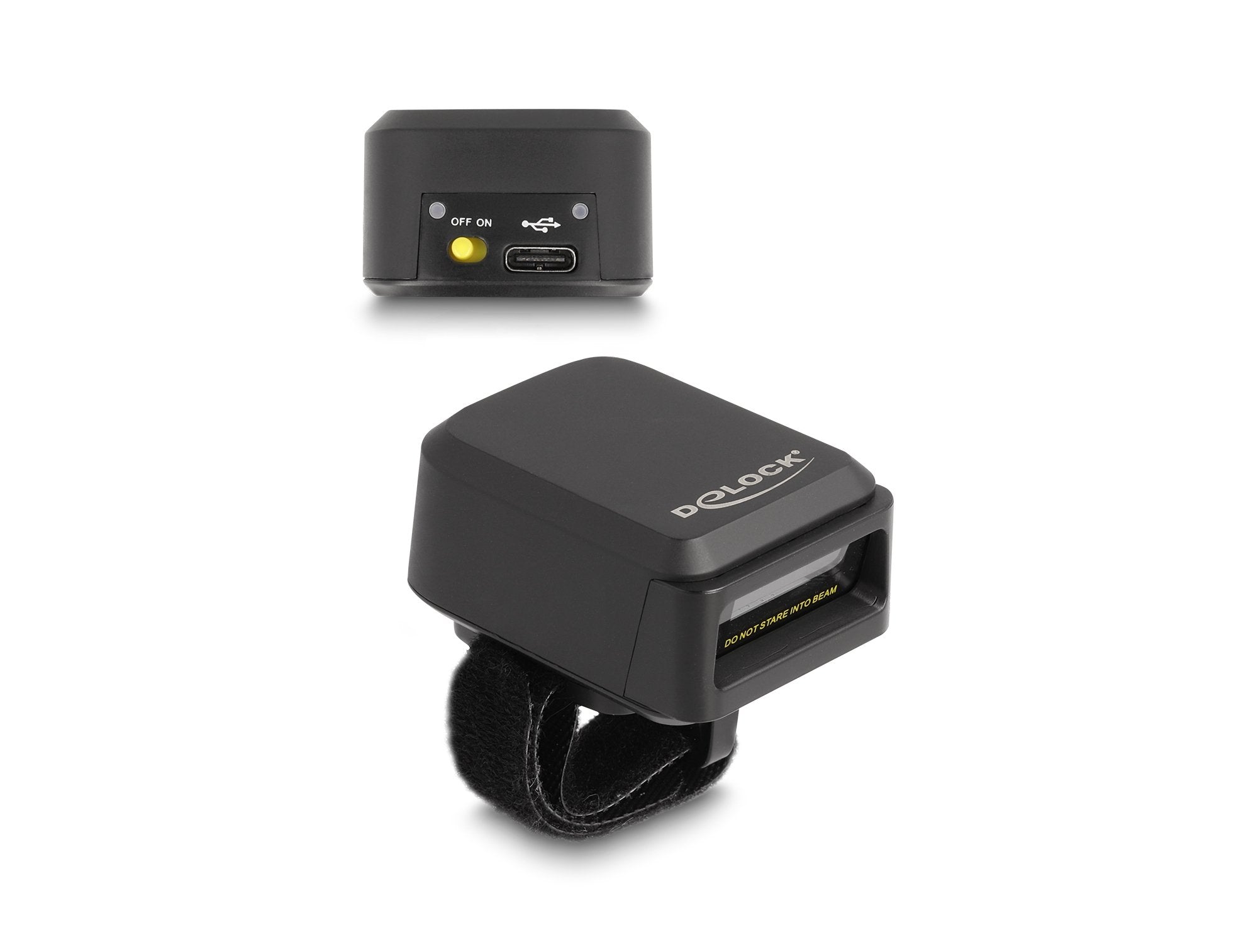 Delock 90610 Escáner De Código De Barras De Anillo 1d Y 2d Con 2,4 Ghz O Bluetooth (2 Piezas) + Estación De Carga