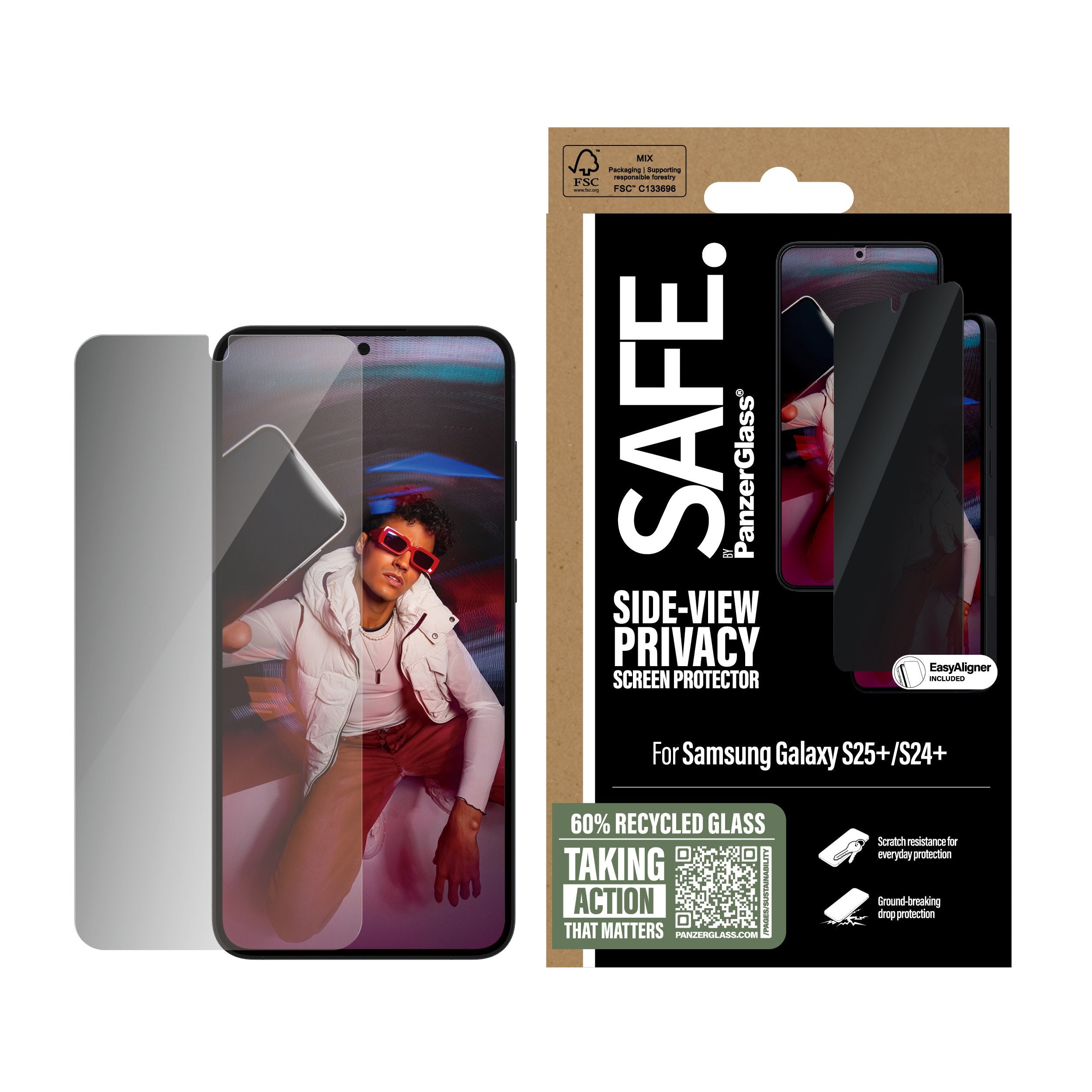 EAN 5715685017667 - PanzerGlass SAFE. by ® Privacy Screen Protector Samsung Galaxy S25+ | S24+ | Ultra-Wide Fit w. EasyAligne imagen 2