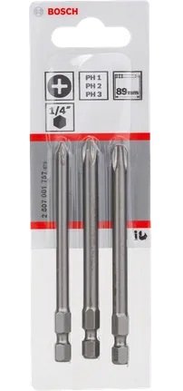 EAN 3165140302821 - Bosch 2 607 001 757 punta de destornillador 3 pieza(s) imagen 2