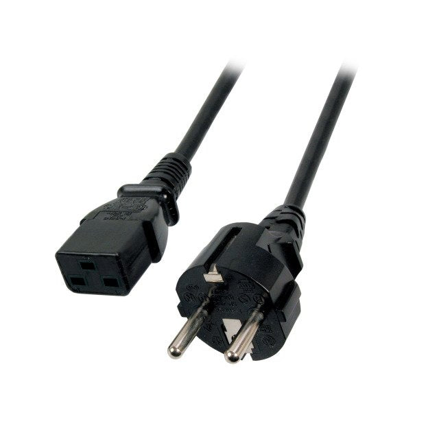Netzcable 230v Schutzkontakt Cee7(Mecker)->Kaltgeräte Iec-C19(Hchse), 3m, 16a,