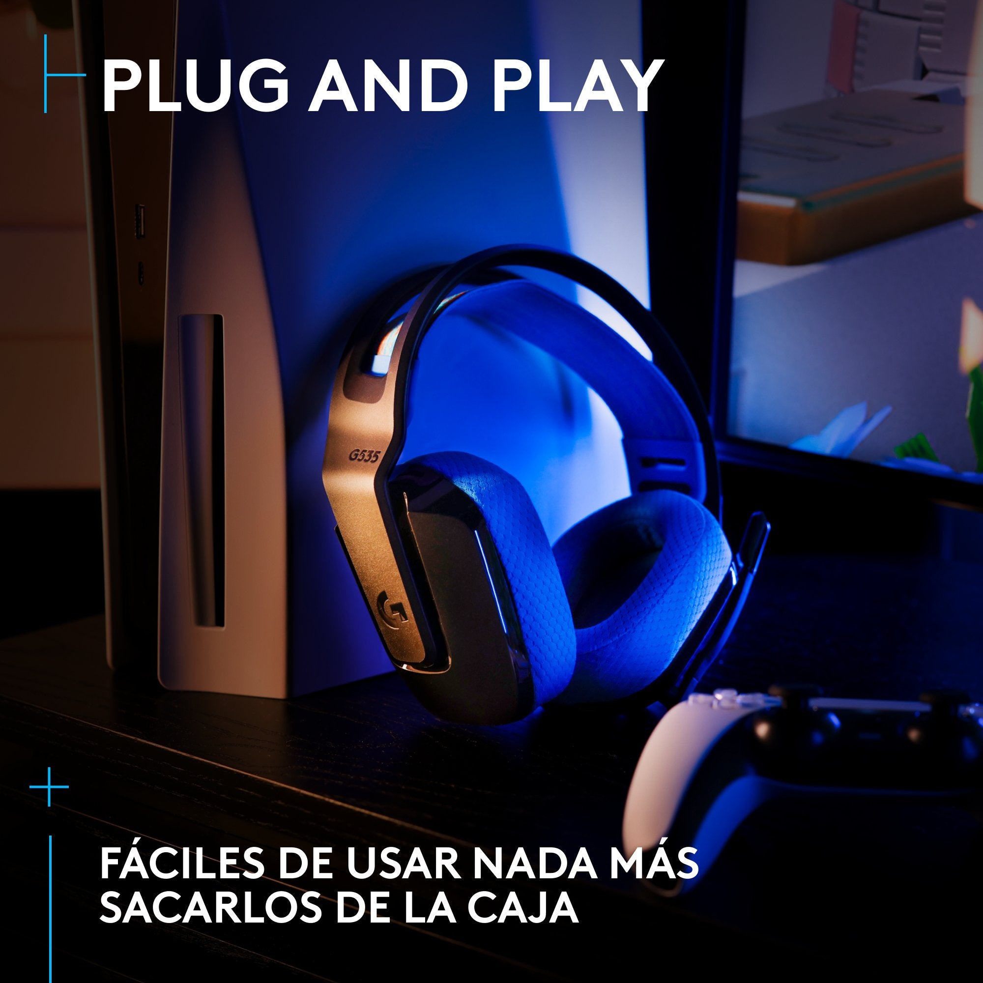 EAN 5099206125513 - Logitech G G535 Inalámbrico Diadema Juego Negro, Azul imagen 9