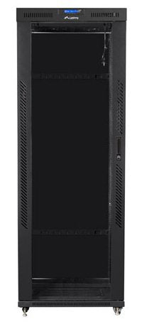 Lanberg Armario Independiente De 19 Pulgadas Gabinete 42u 800x800 Puerta De Vidrio Lcd Paquete Plano Negro
