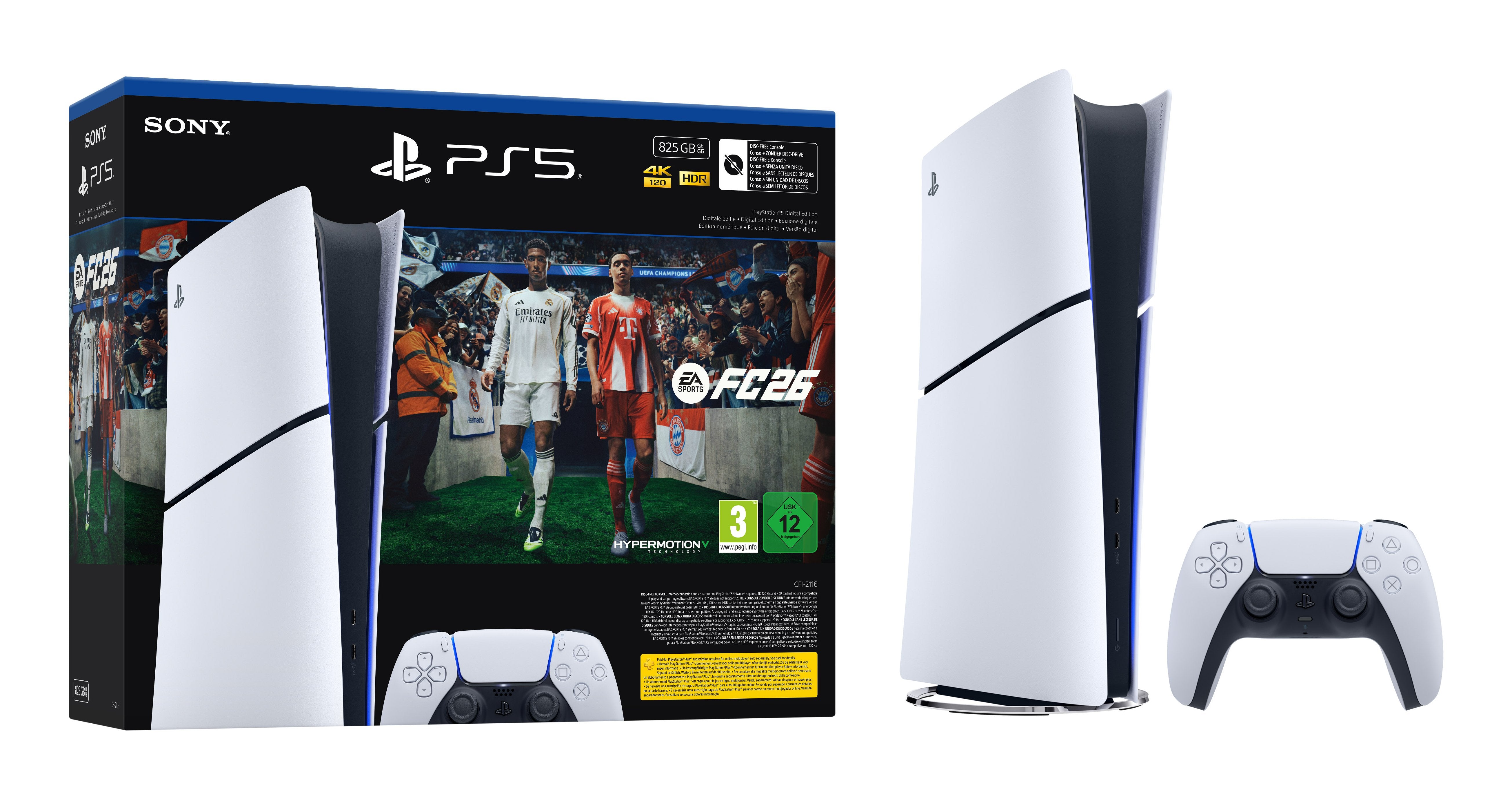 EAN 711719021872 - Sony PlayStation 5 Digital + EA Sports FC 26 Bundle Wifi Negro, Blanco imagen 2