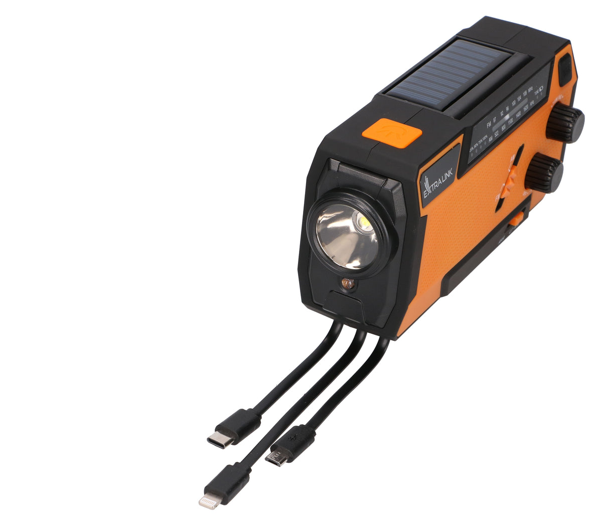 Extralink Radio Awaryjne Solarne Z Korbka Dynamo Powerbank 4000mah Z Latarka Sos Sr-4000