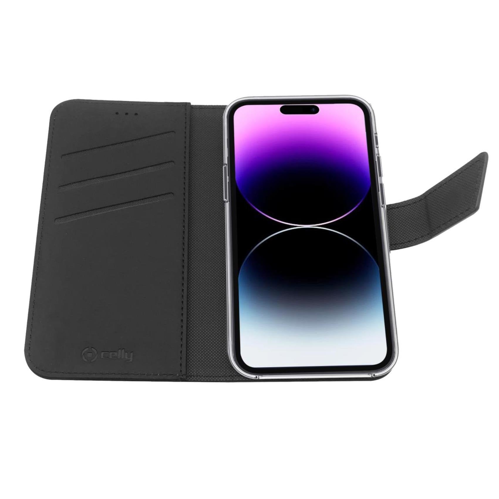 EAN 8021735196860 - Celly Wally funda para teléfono móvil 17 cm (6.7") Funda cartera Negro imagen 4