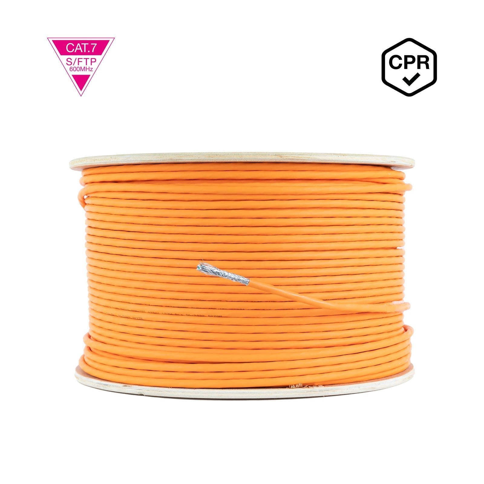 Nanocable Cable Red Cat. 7 600mhz Lszh Sftp Pimf Awg23 305m - Naranja