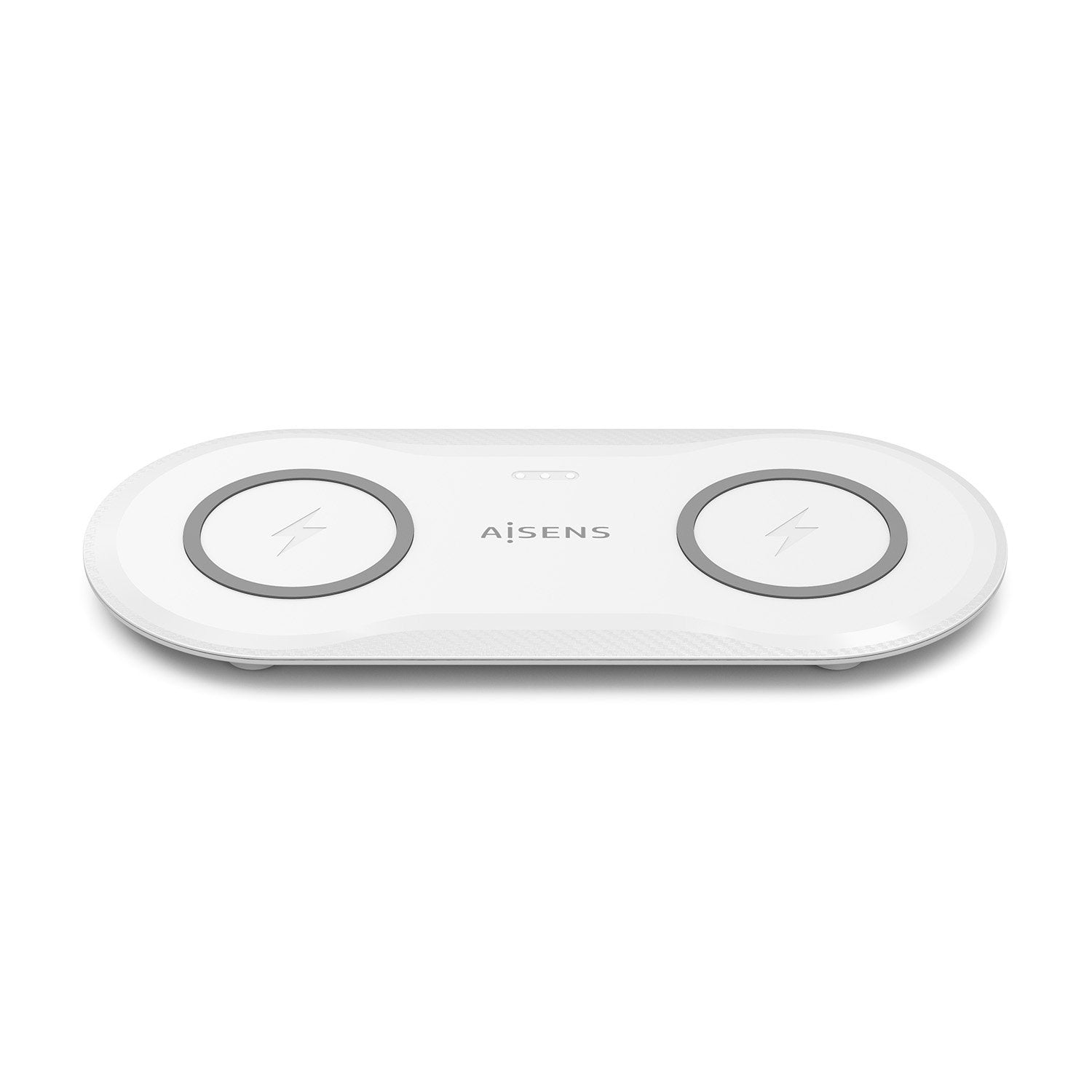Aisens Cargador Inalambrico Usb-C 15w 2 En 1 Para Movil Auriculares, Blanco