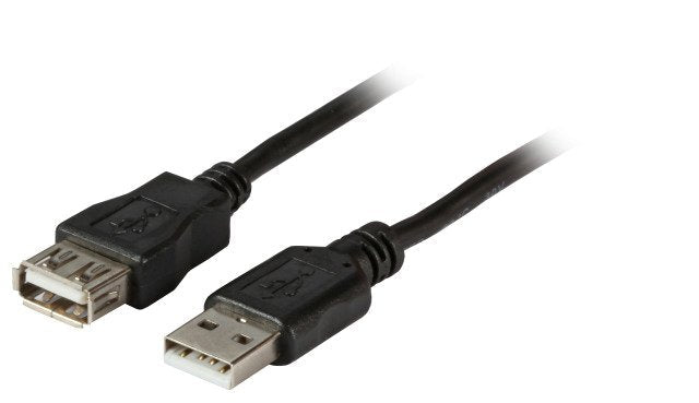 Cable Usb2.0, 3m, A (St) / A (Bu), Extensión, Gris, Classic