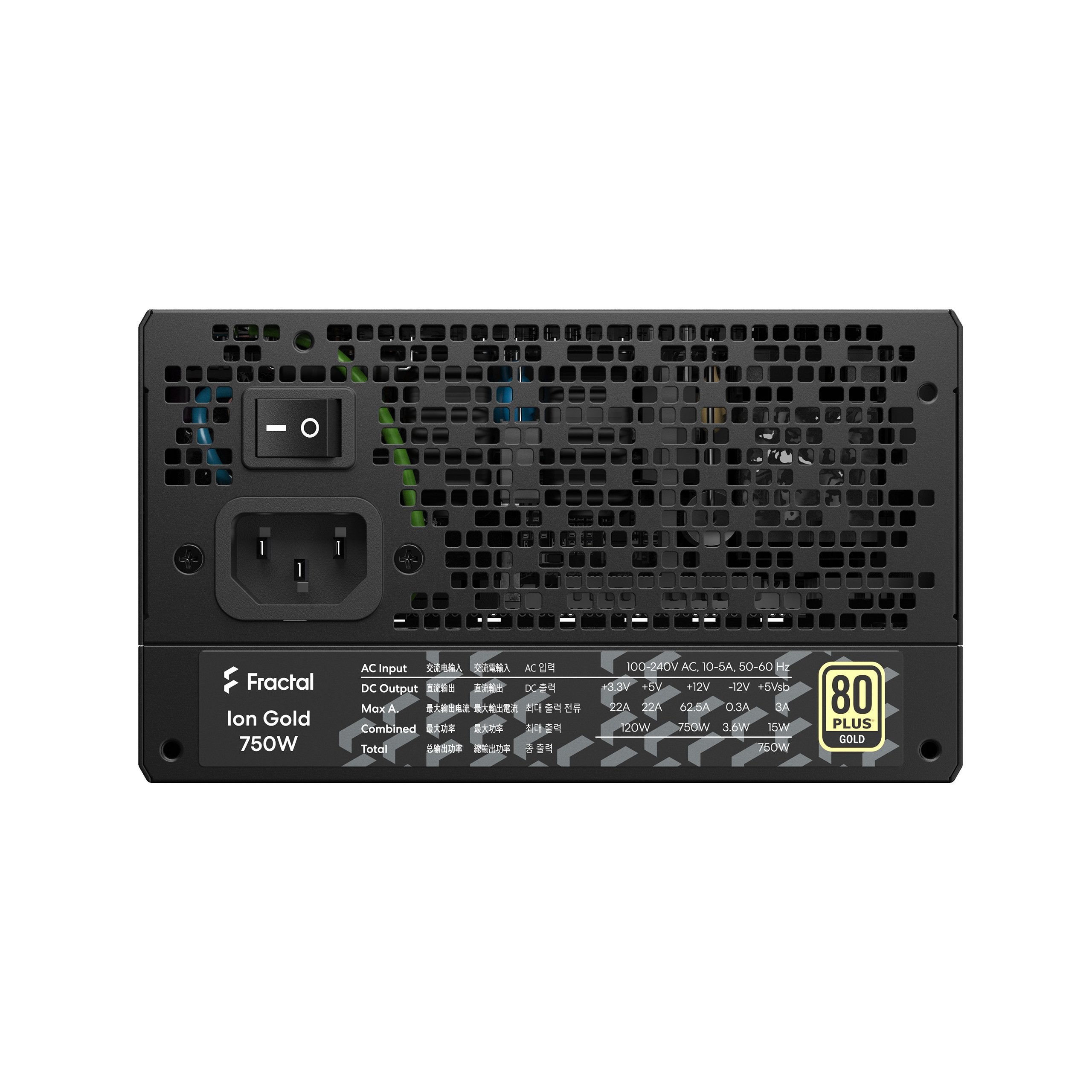 EAN 7340172702795 - Fractal Design Ion+ 750W Gold unidad de fuente de alimentación 24-pin ATX ATX Negro imagen 5