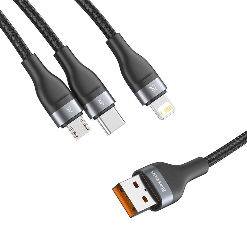 Cable Usb Baseus Serie Flash 3 En 1 Usb-C / Micro Usb