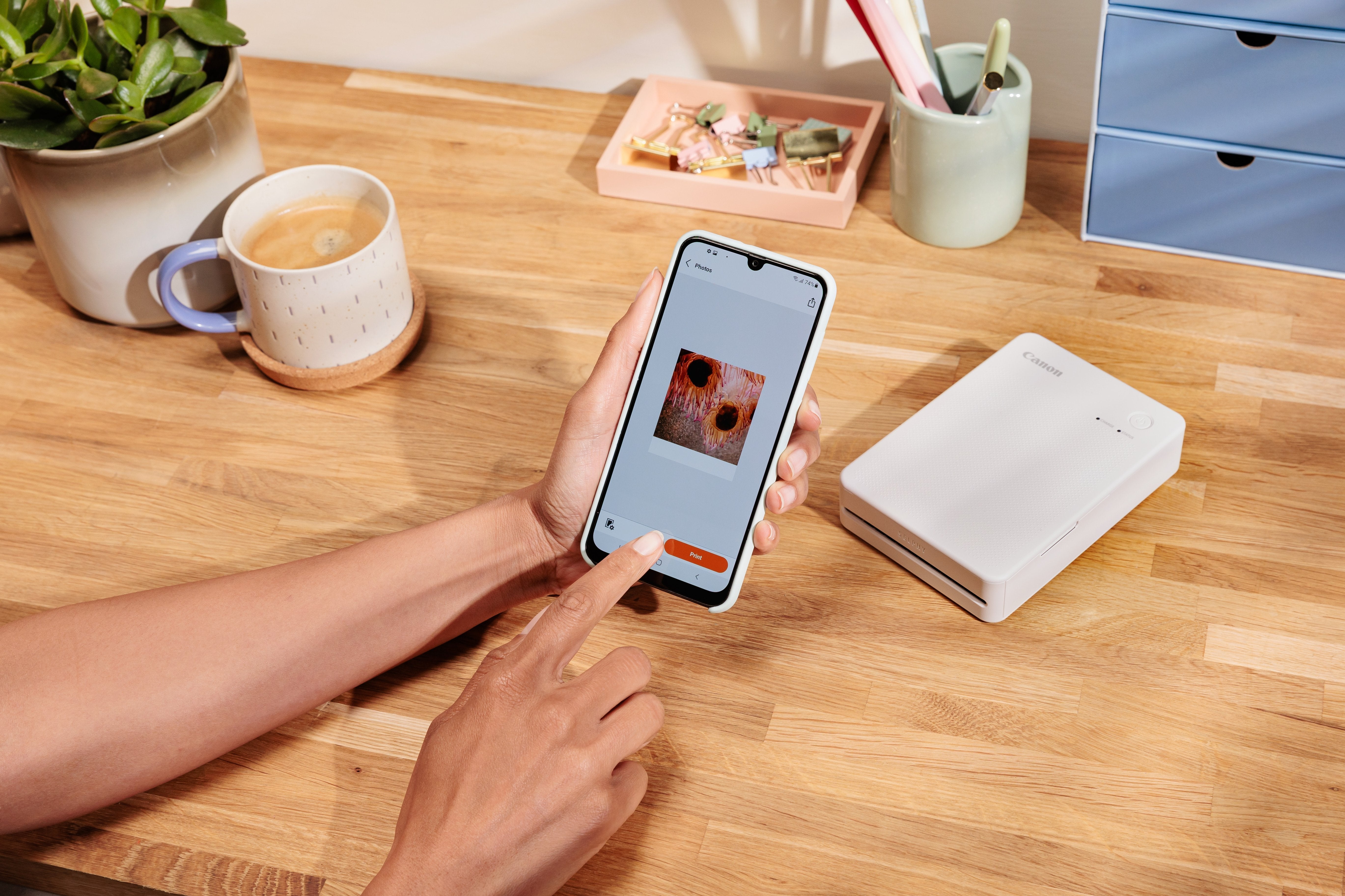 Canon Selphy Qx20 Bk Impresora De Foto Pintar Por Sublimación 287 X 287 Dpi 2.8" X 3.3" (7.2x8.5cm) Wifi