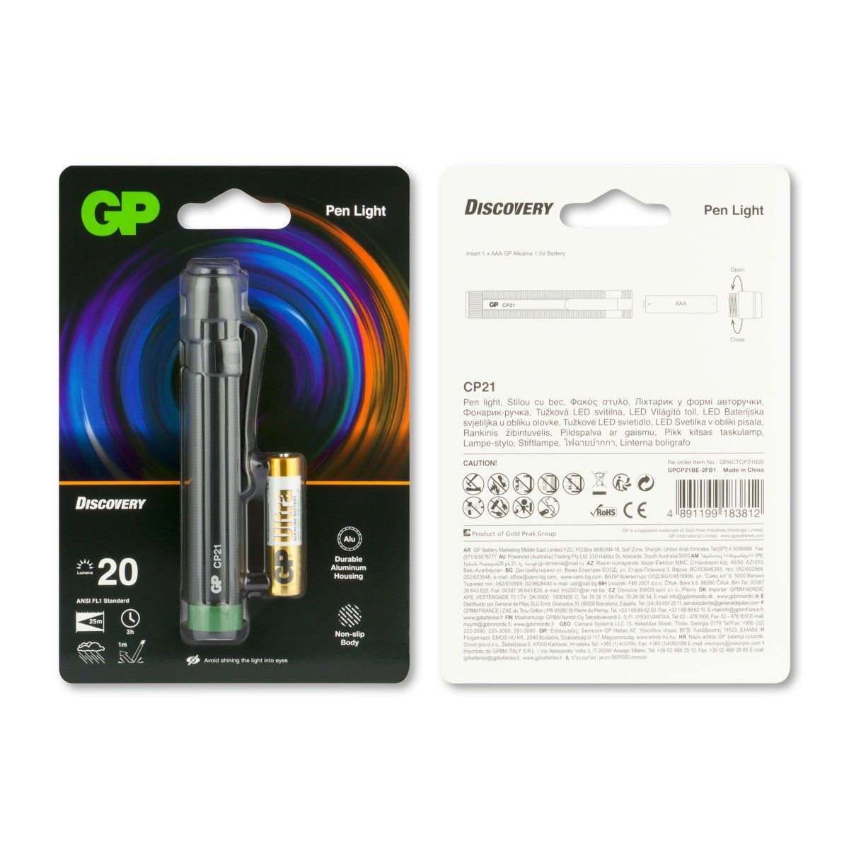 Mini Linterna Gp Cp21 20 Lumen 1 X Aaa 260gpactcp21000