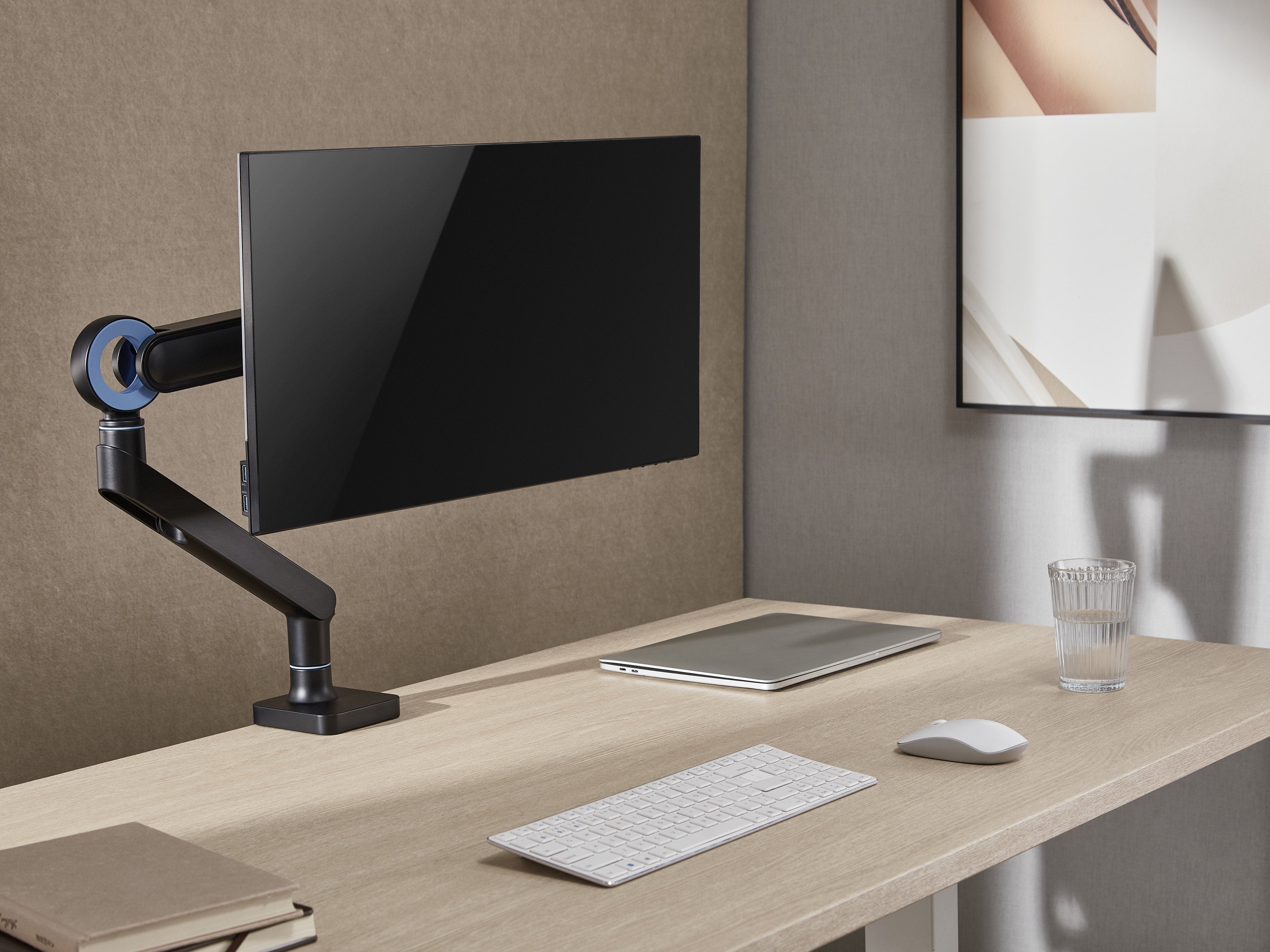 Soporte De Mesa Equip 650184 Para 1 Monitor De 17-35 Negro De Aluminio Max. 10.5kg Por Pantalla Max.Vesa 100x100 Resorte De Gas