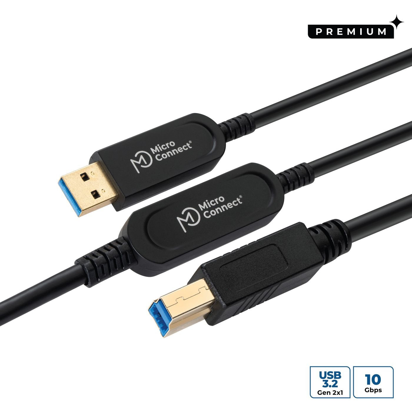 EAN 5704174889984 - Microconnect MC-USB3.0AB25OP cable USB USB 3.2 Gen 2 (3.1 Gen 2) 25 m USB A USB B Negro imagen 1