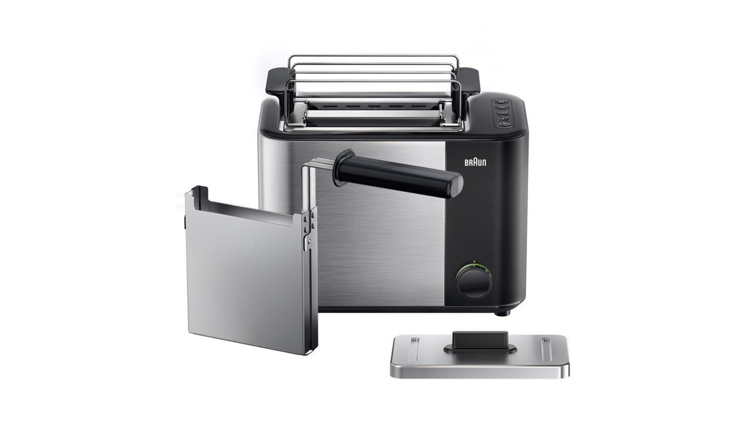 Ht 5015 Bk Toaster Schwarz Edelstahl