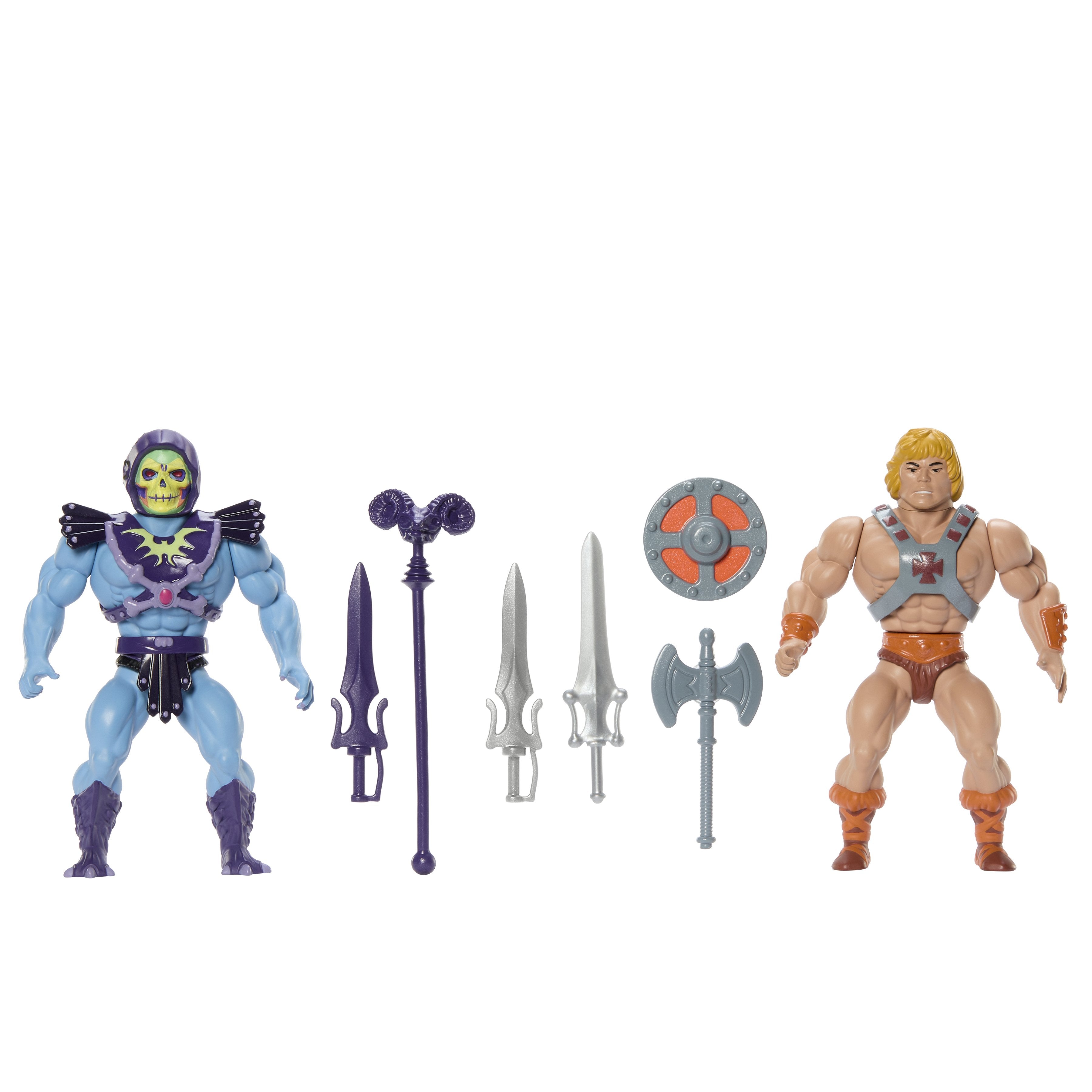 Set 2 Figuras He-Man Y Skeletor 80 Aniversario Mattel Masters Of The Universe Origins 14cm