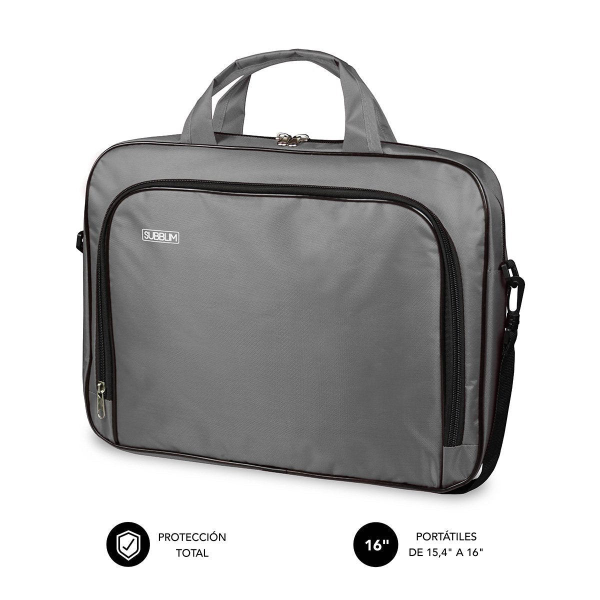 EAN 8436586741266 - SUBBLIM SUB-LB-1OLB051 maletines para portátil 40,6 cm (16") Maletín Toploader Gris imagen 1