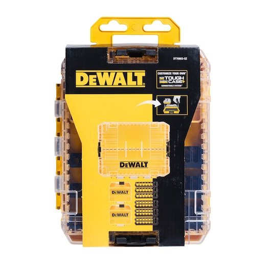 Maleta Dewalt Toughcase Mediana Amarilla, Vacía, Con Soportes Y Cajas A Granel