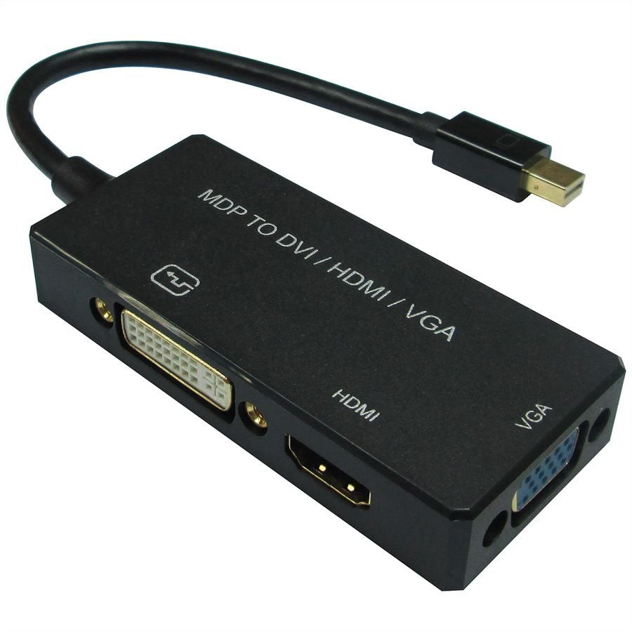 Value Adaptercable Mini Displayport - Vga Dvi Hdmi, V1.2, Aktiv