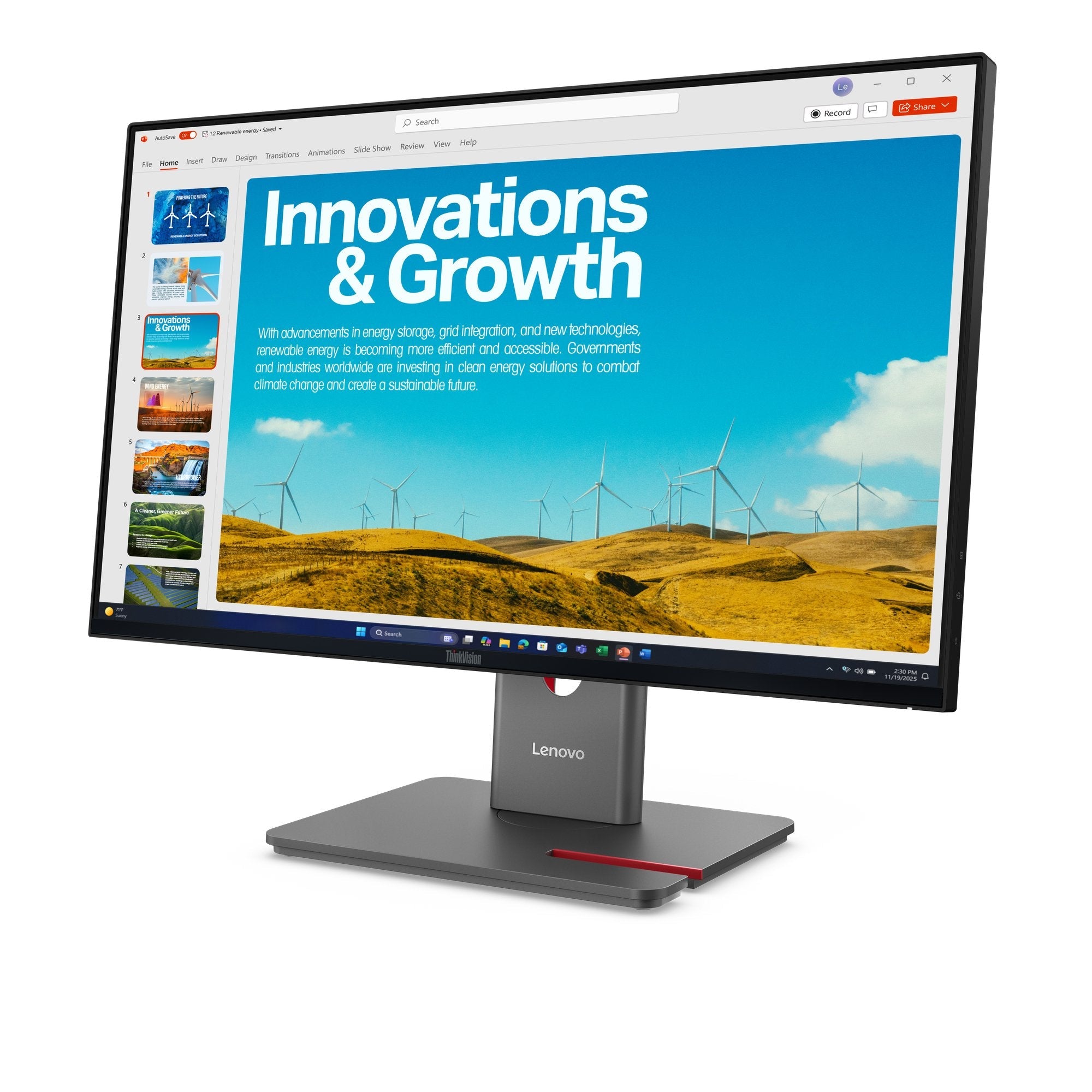 EAN 198156544872 - Lenovo ThinkVision P24QD-40 LED display 60,5 cm (23.8") 2560 x 1440 Pixeles Quad HD LCD Negro imagen 2