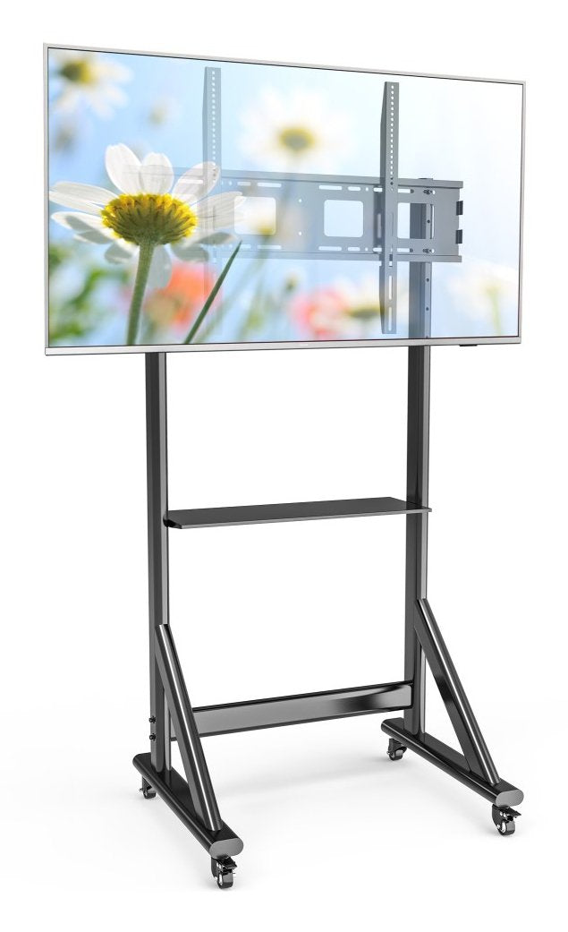 Techly Ica-Tr7412 Soporte Móvil Para Tv De 55-100 Hasta 120kg Con Estante Av Ajustable