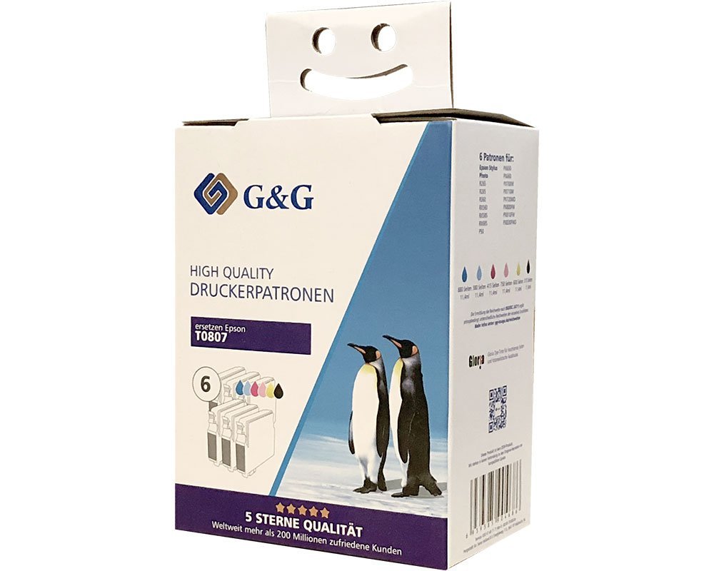 G&G Cartucho De Tinta Epson T0807/ C13t080740 Vorteilpack