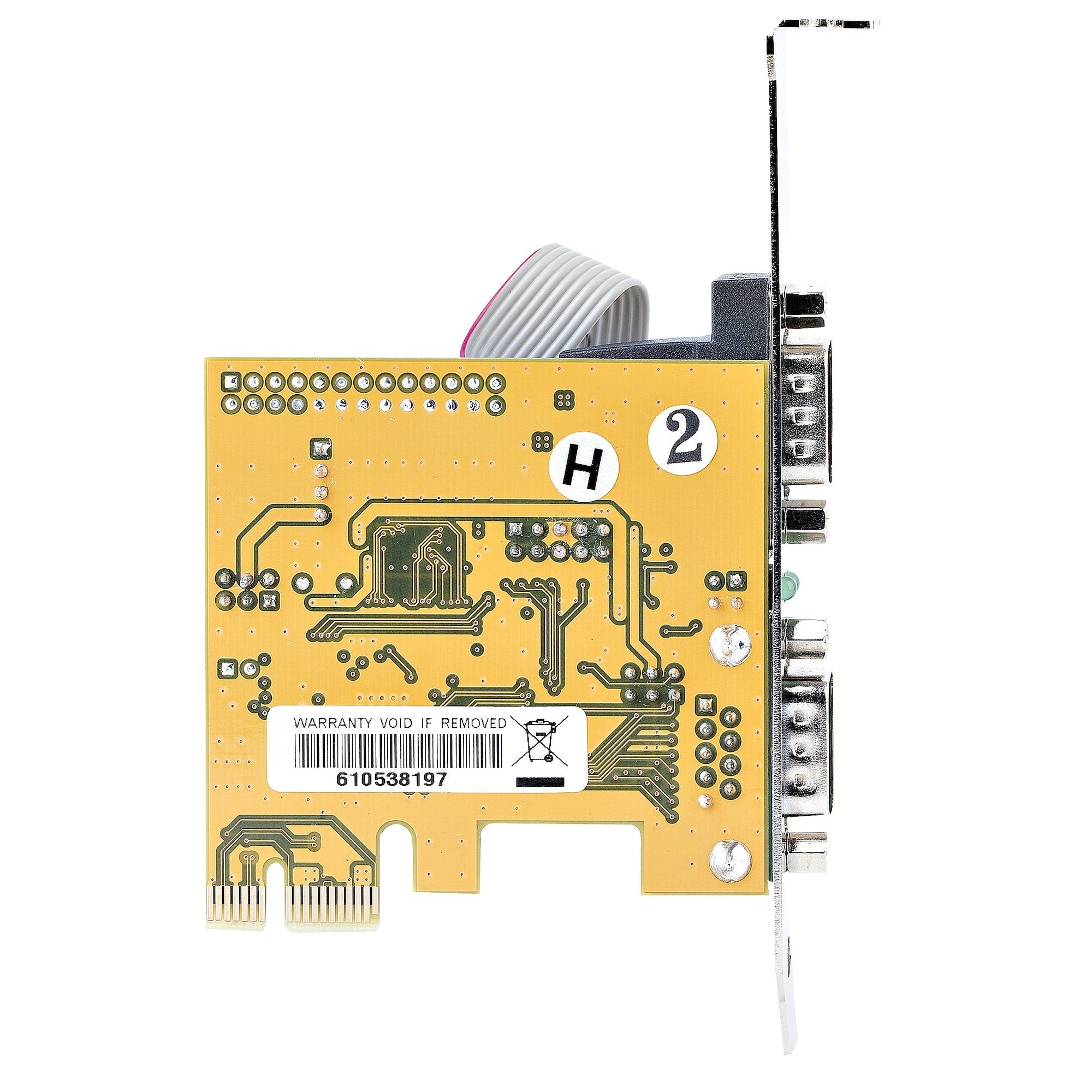 Pcie Dual Serial Port Card - Ctlr 16c1050 Uart 5v/12v Status Light