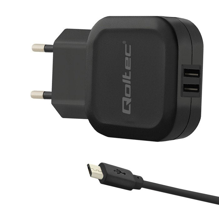 EAN 5901878501871 - Qoltec 50187 cargador de dispositivo móvil Smartphone, Tableta Negro Corriente alterna Interior imagen 1