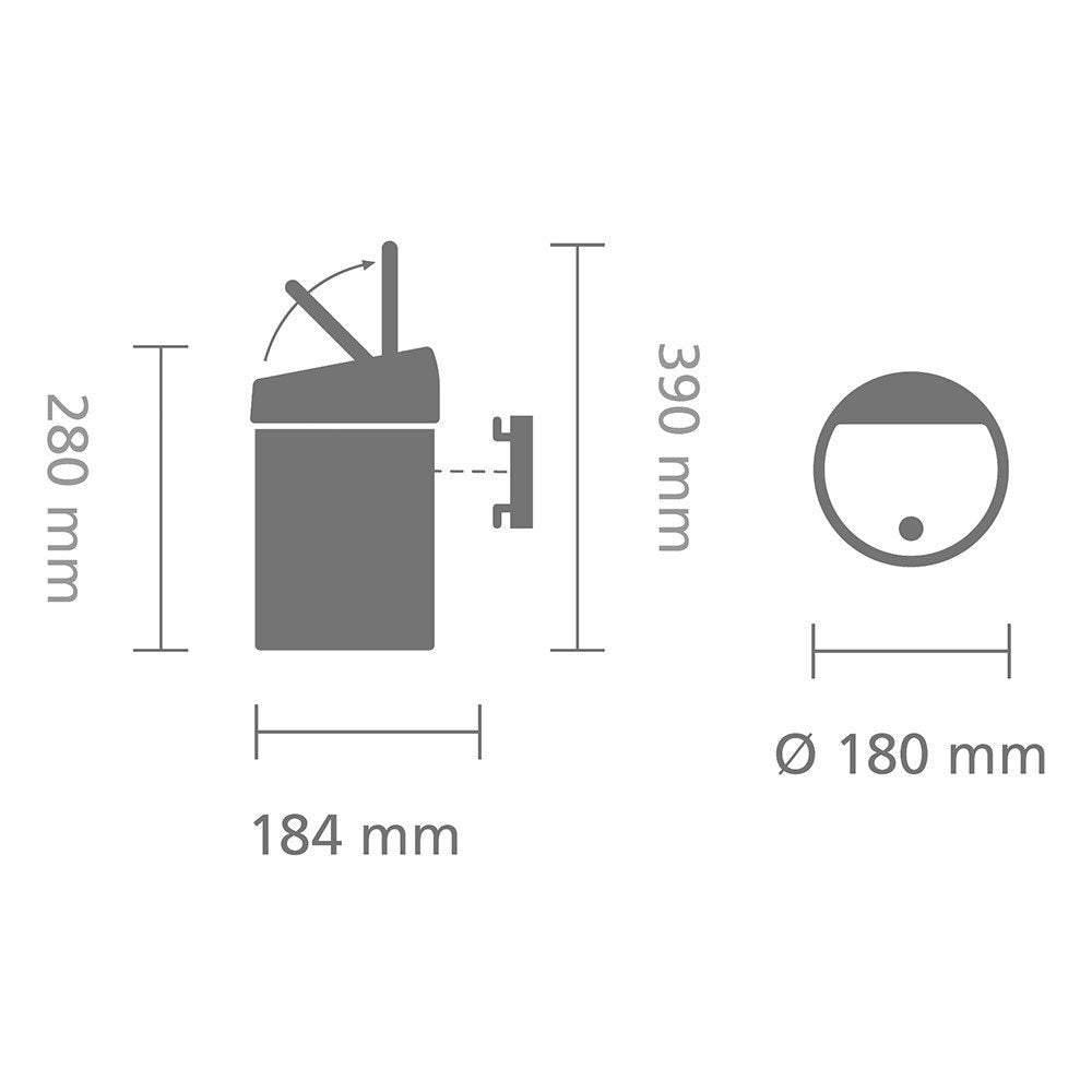 EAN 8710755364464 - Brabantia 364464 papelera 3 L Alrededor Plástico, Acero inoxidable Metálico, Platino imagen 4