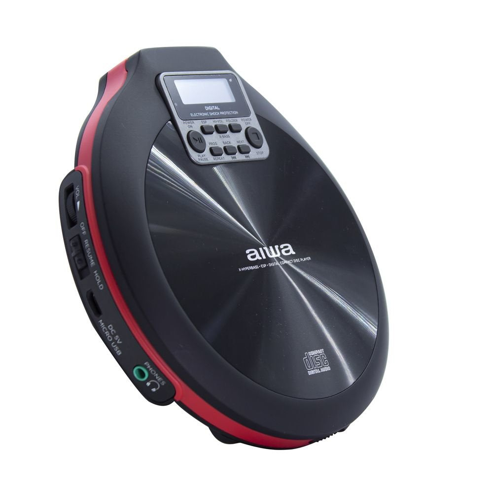 EAN 8435256897272 - Aiwa PCD-810RD Reproductor de CD portátil Negro, Rojo imagen 2