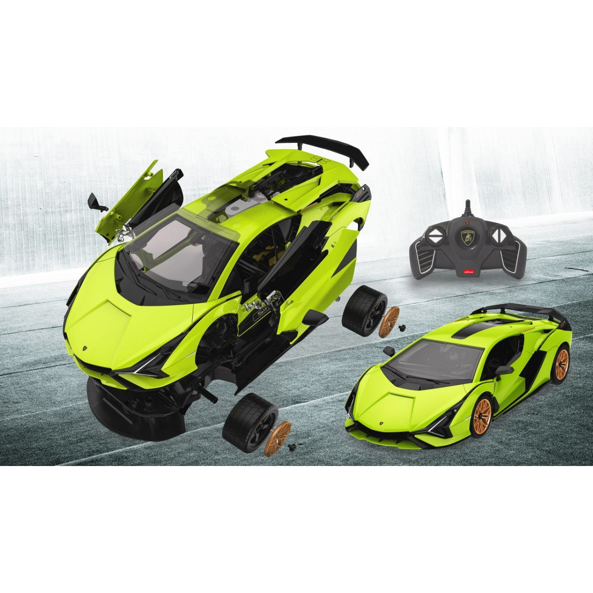 Jamara Lamborghini Sian Fkp 37 1:18 Verde 2.4ghz Kit