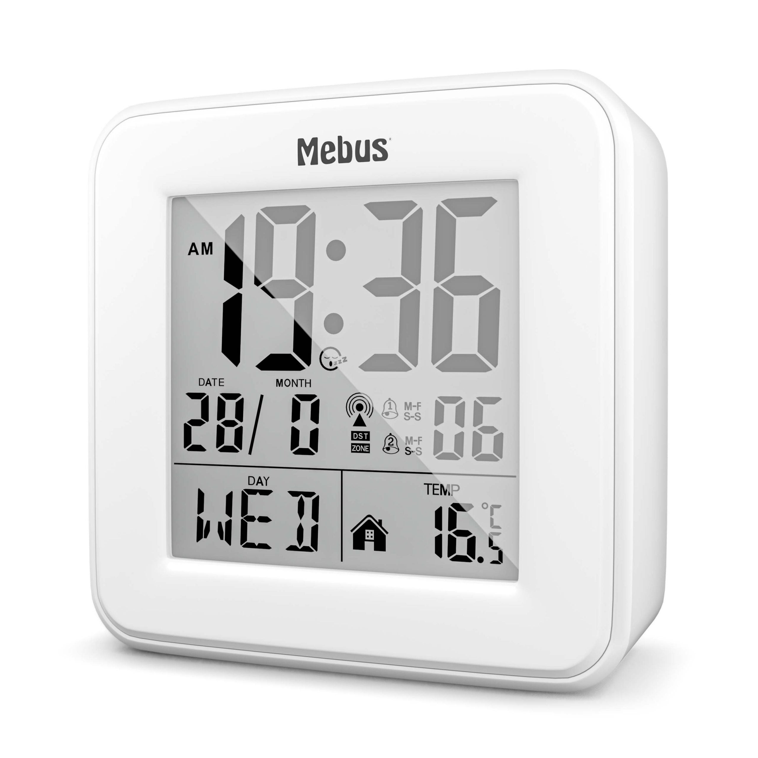 Mebus 25594 Despertador Reloj Despertador Digital Blanco