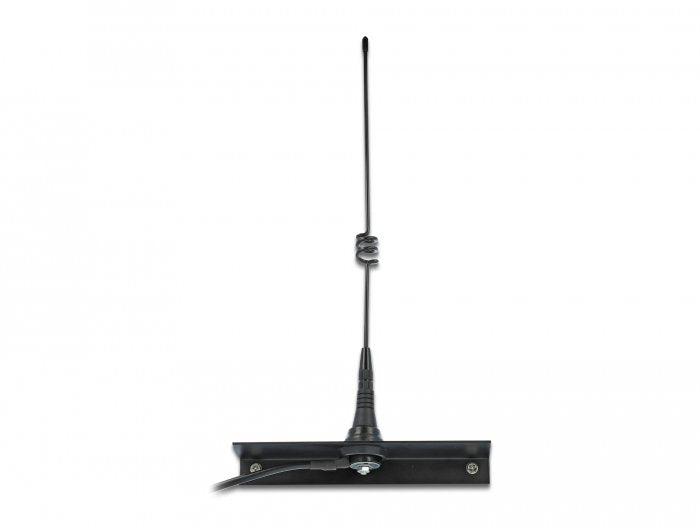Delock Lpwan 868mhz Antenne Sma Stecker 4.5dbi Starr Omnidirektional Mit Anschlusscable Rg-58 C U 2.5m Outdoor Schwarz