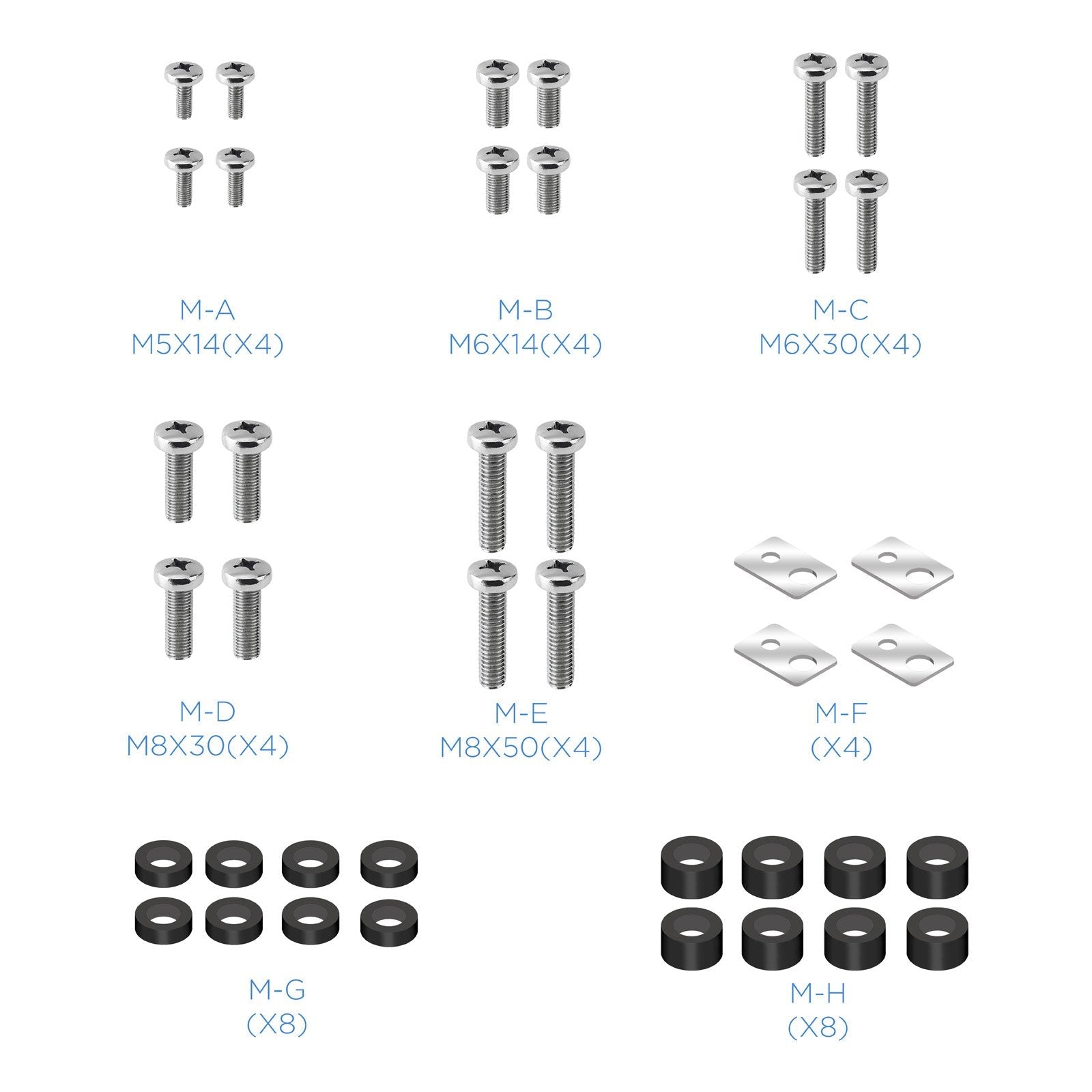 Tooq Soporte De Pantalla De Suelo Con Ruedas 37"-70" - Bloqueo De Ruedas - Dos Estantes - Peso Max 50kg - Vesa