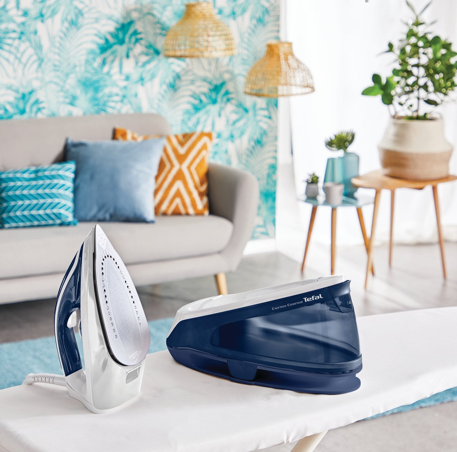 Centro De Planchado - Tefal Sv6116e0, 2200 W, 270 G/Min, 5,3 Bar, Acero Inoxidable, Blanco