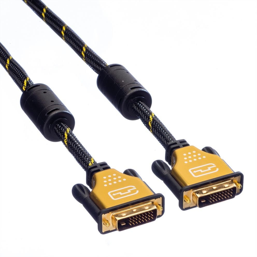 EAN 7611990194568 - ROLINE 11.04.5512 cable DVI 2 m DVI-D Negro, Oro imagen 3