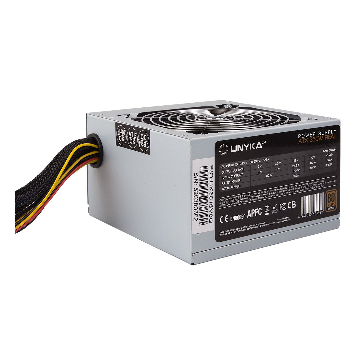 EAN 6940533541929 - UNYKAch 52038 unidad de fuente de alimentación 350 W ATX Plata imagen 4