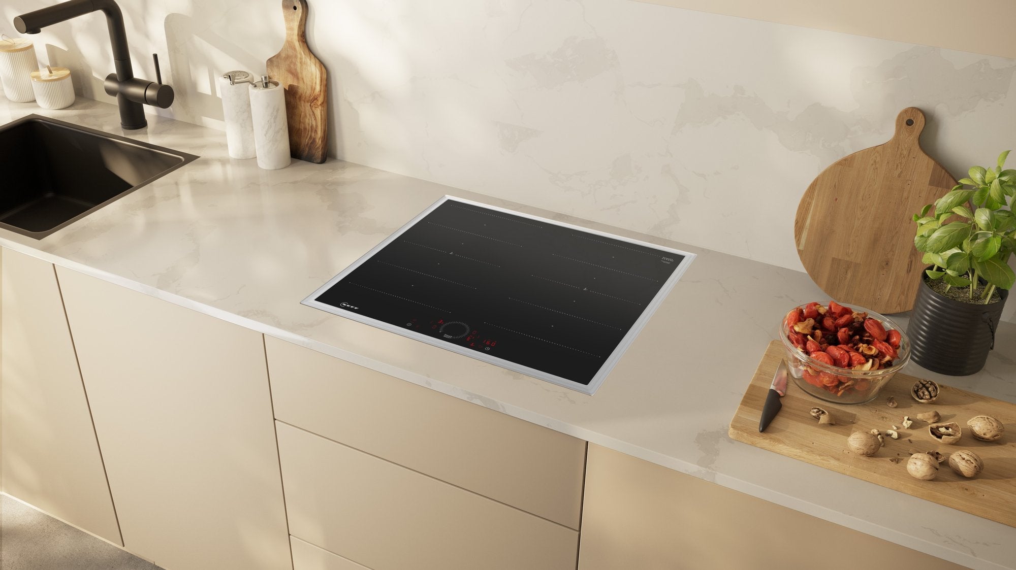 Neff T66shx4l0, Calentador Autárquico Negro/Acero Fino